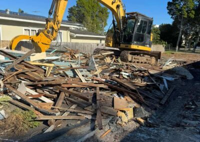 Experienced demolition crew working safely on site