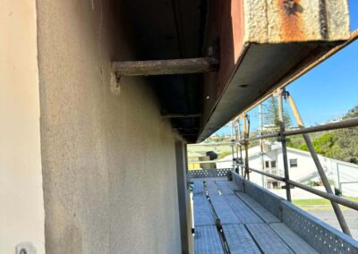 Residential property prepared for demolition